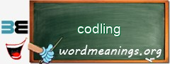 WordMeaning blackboard for codling